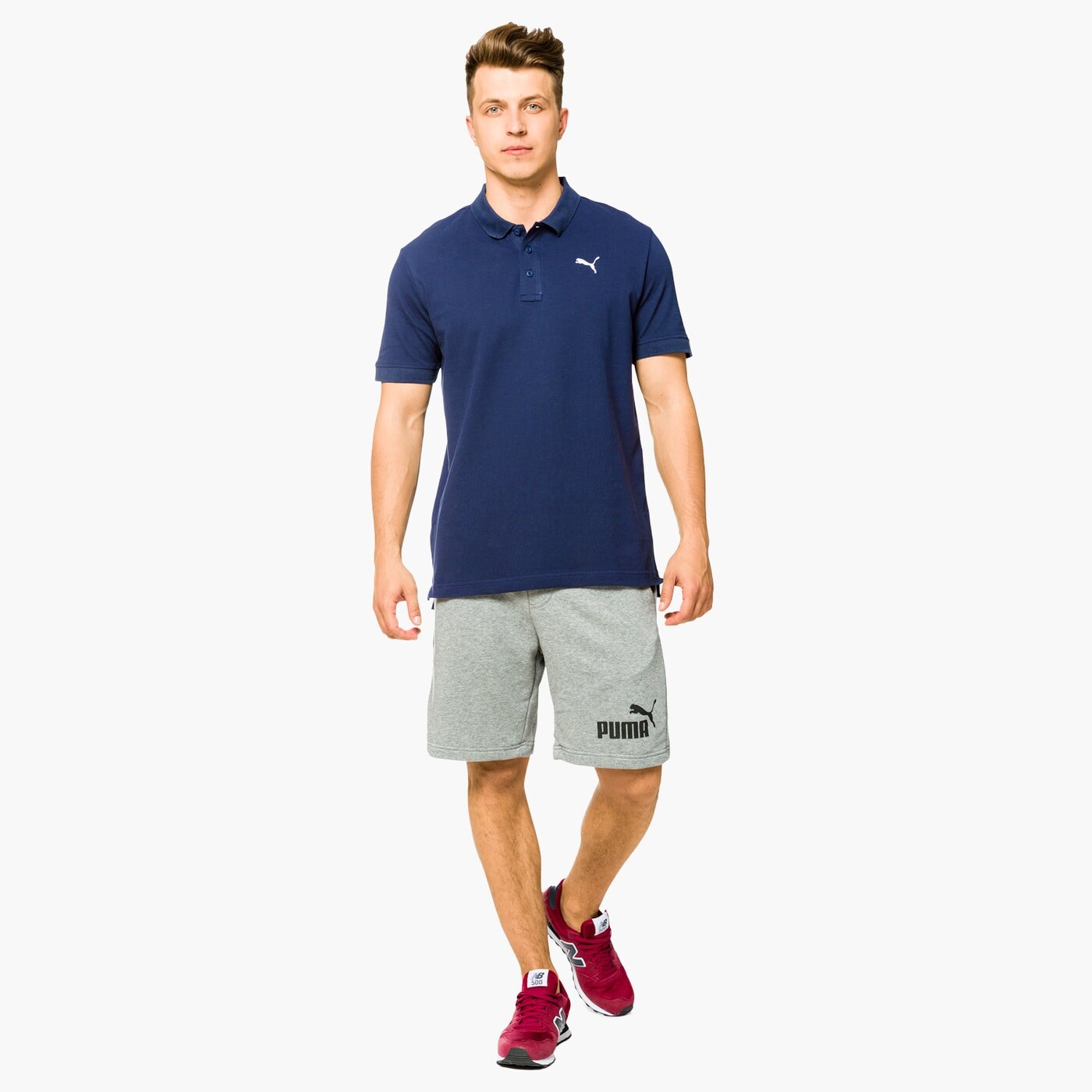 Koszulka polo męska PUMA POLO ESS PIQUE 83824806 kolor granatowy