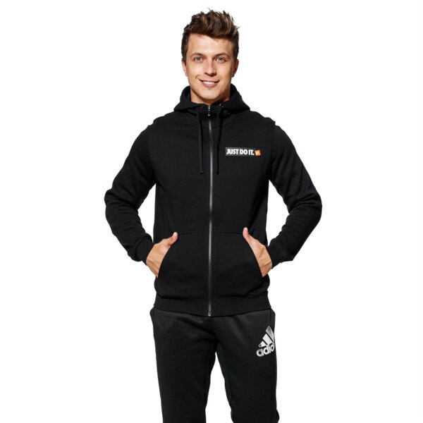 Bluza męska NIKE BLUZA M NSW HOODIE FZ FLC HBR 928703-010 kolor czarny