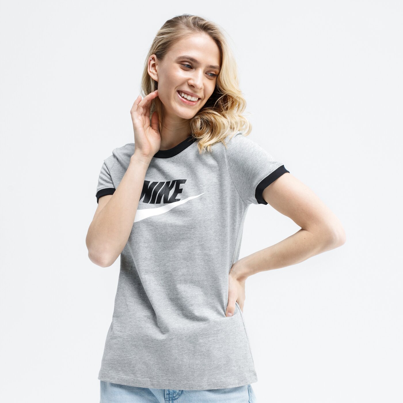 Koszulka damska NIKE T-SHIRT W NSW FUTURA RINGE ci9374-063 kolor szary
