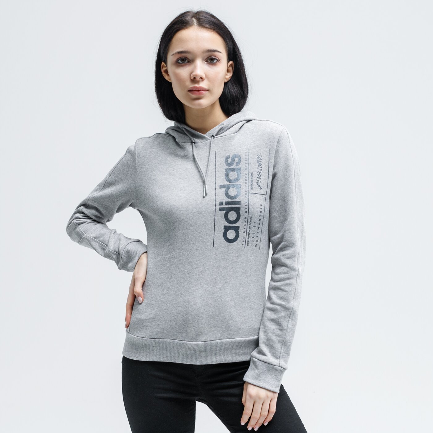 Bluza damska ADIDAS BLUZA Z KAPTUREM W BB HDY fm6204 kolor szary