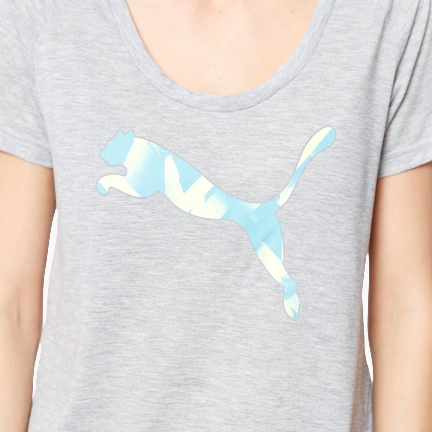 Koszulka damska PUMA T-SHIRT SS ELEVATED LAYER 83846514 kolor szary