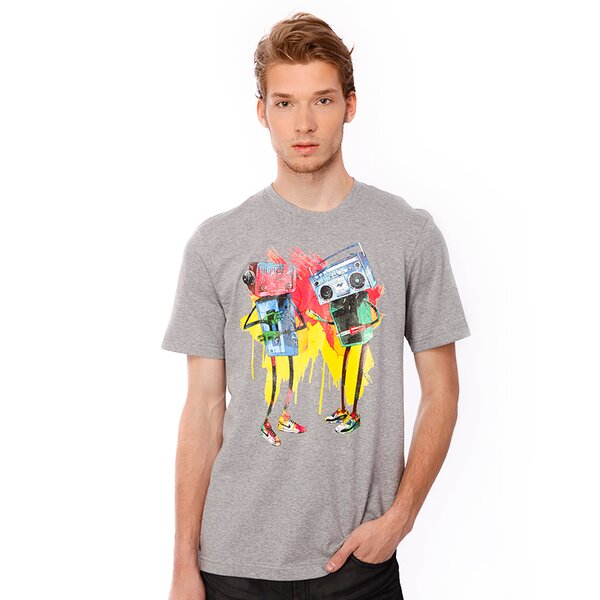 Koszulka męska NIKE T-SHIRT ROBOT DANCE 435016063 kolor szary