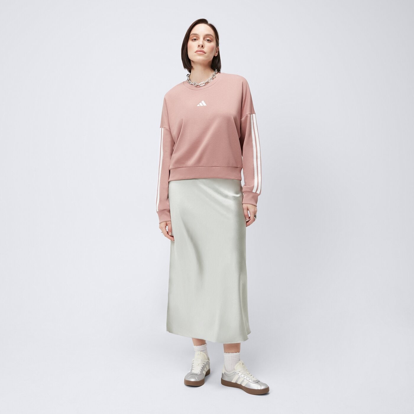 Bluza damska ADIDAS BLUZA W 3S FT SWT jd5288 kolor brązowy