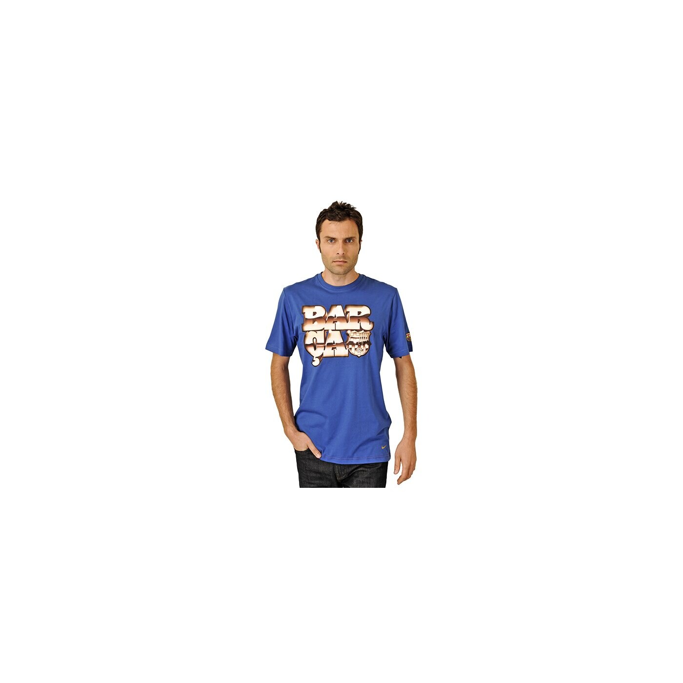Koszulka męska NIKE T-SHIRT FCB CORE TEE 419896486 kolor niebieski