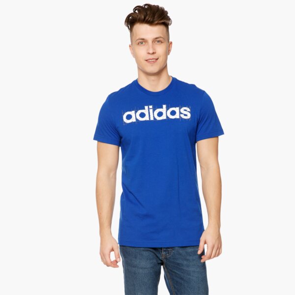 Koszulka męska ADIDAS T-SHIRT SS LINEAR bk2785 kolor niebieski