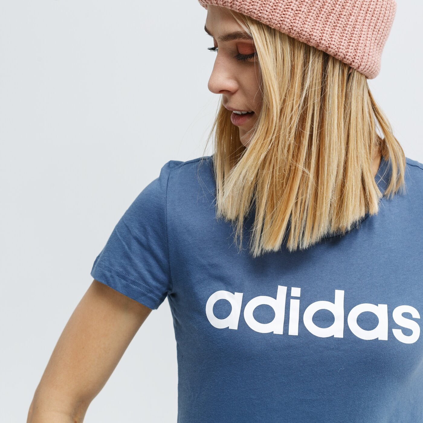 Koszulka damska ADIDAS T-SHIRT SS W E LIN SLIM T ei0698 kolor niebieski