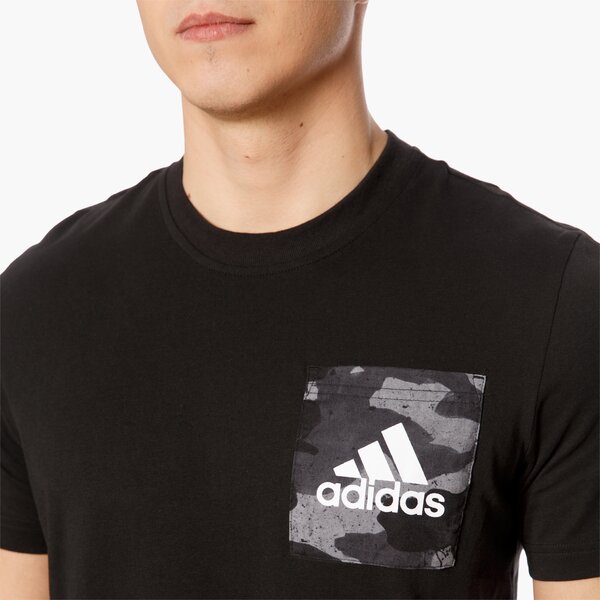 Koszulka męska ADIDAS T-SHIRT SS ESS AOP TEE s98758 kolor czarny