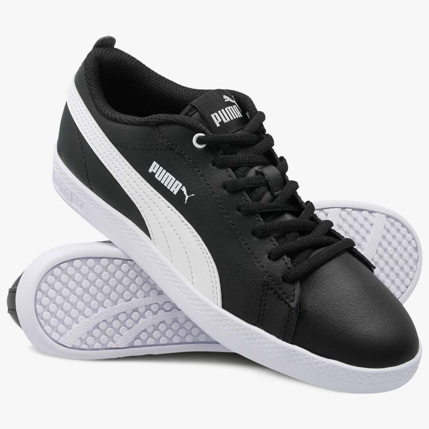 puma smash wns blk patent