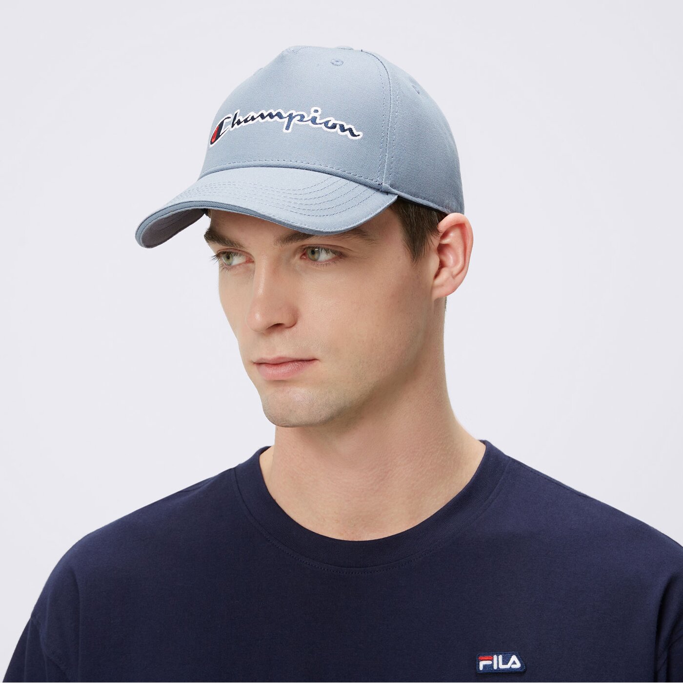 Czapka z daszkiem męska CHAMPION CZAPKA BASEBALL CAP 800712bs029 kolor niebieski