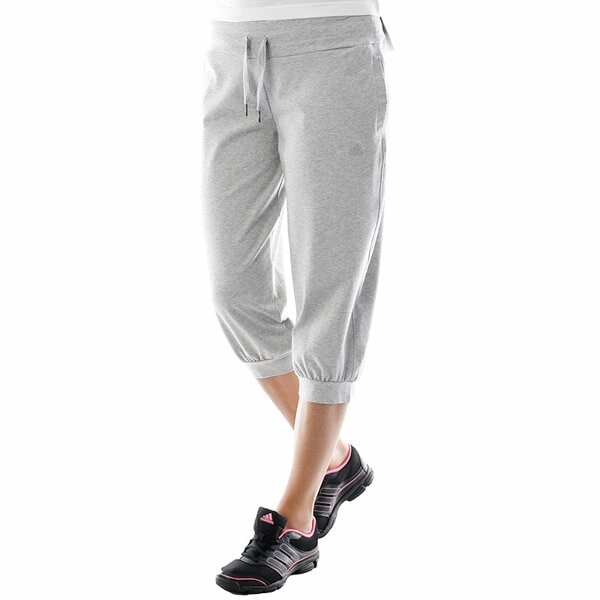 Spodnie dresowe damskie ADIDAS SPODNIE ESSENTIALS 3/4  KNIT PANT x12656 kolor szary