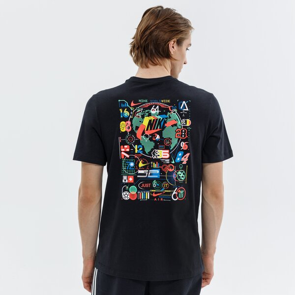Koszulka męska NIKE T-SHIRT SS M NSW WORLDWIDE ICONS dj1376-010 kolor czarny