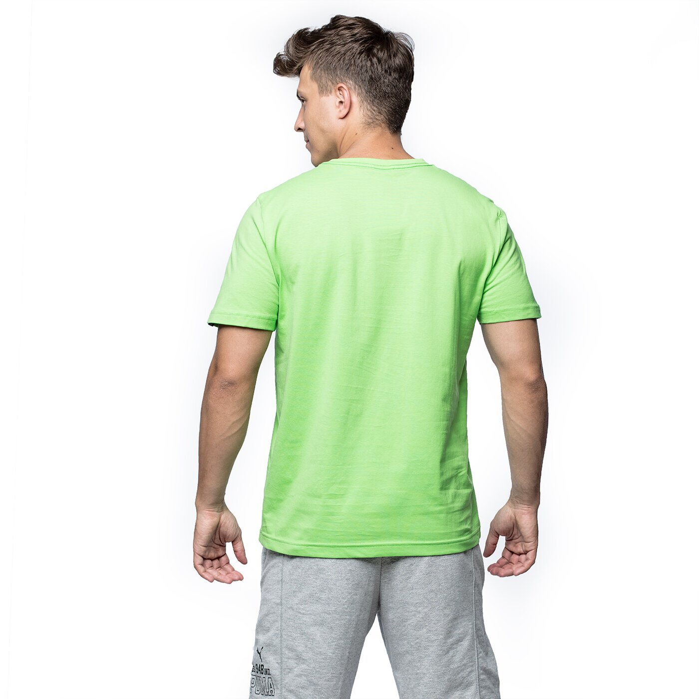 Koszulka męska PUMA T-SHIRT ESS NO.1 LOGO TEE 83185467 kolor zielony