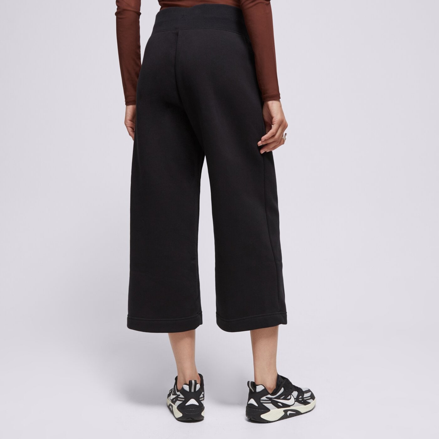 Spodnie dresowe damskie NIKE SPODNIE W NSW PHNX FLC HR CROP SWTP fb8313-010 kolor czarny