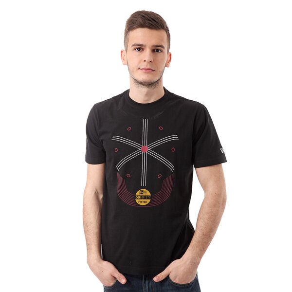Koszulka męska NEW ERA T-SHIRT TOP CAP TEE BLK 10996662 kolor czarny