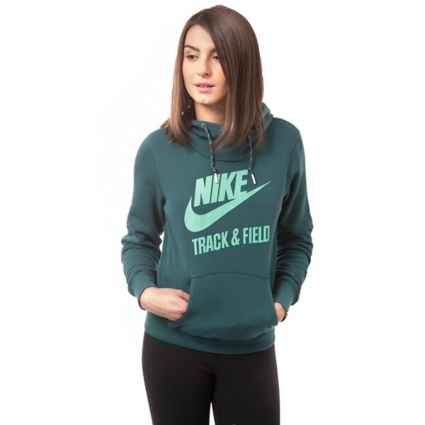 Bluza damska NIKE BLUZA RU FLY PO FUNNEL HOODY 646521374 kolor zielony