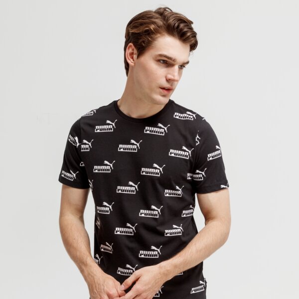 Koszulka męska PUMA T-SHIRT AMPLIFIED AOP 585789 01 kolor czarny