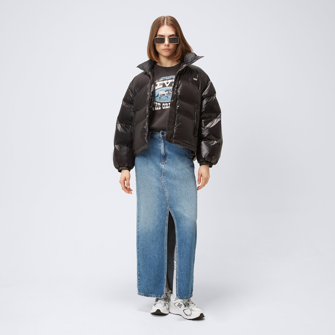 Kurtka zimowa damska LEVI'S KURTKA ZIMOWA RETRO PUFFER a5895-0000 kolor czarny