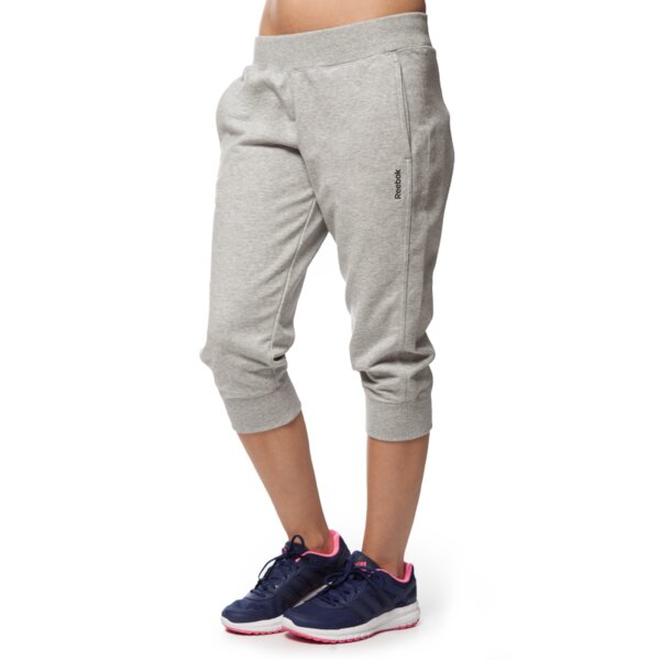 Spodnie dresowe damskie REEBOK SPODNIE EL FT C CAPRI ab0154 kolor szary