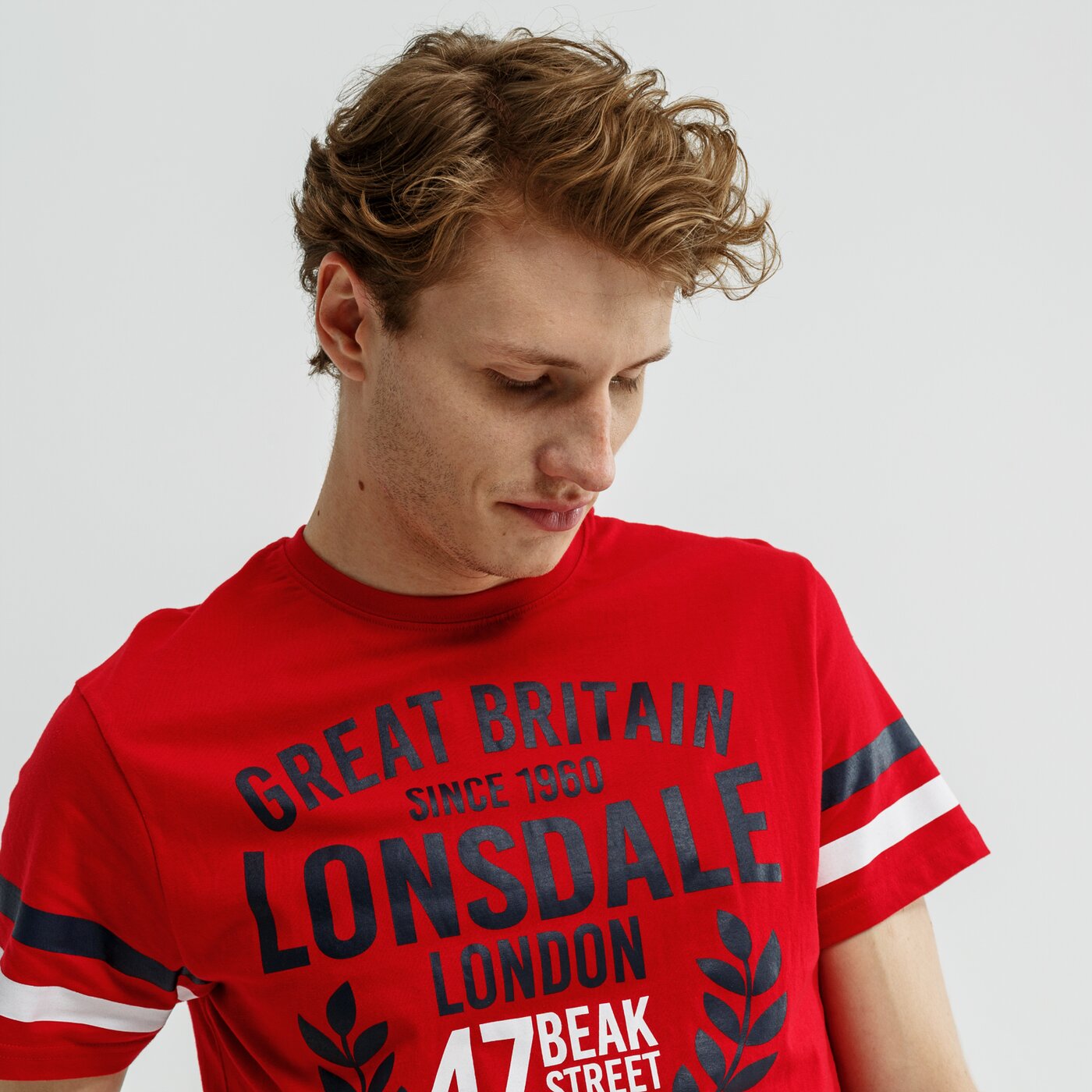 Koszulka męska LONSDALE T-SHIRT SS DOLLAND 1139162000 kolor czerwony