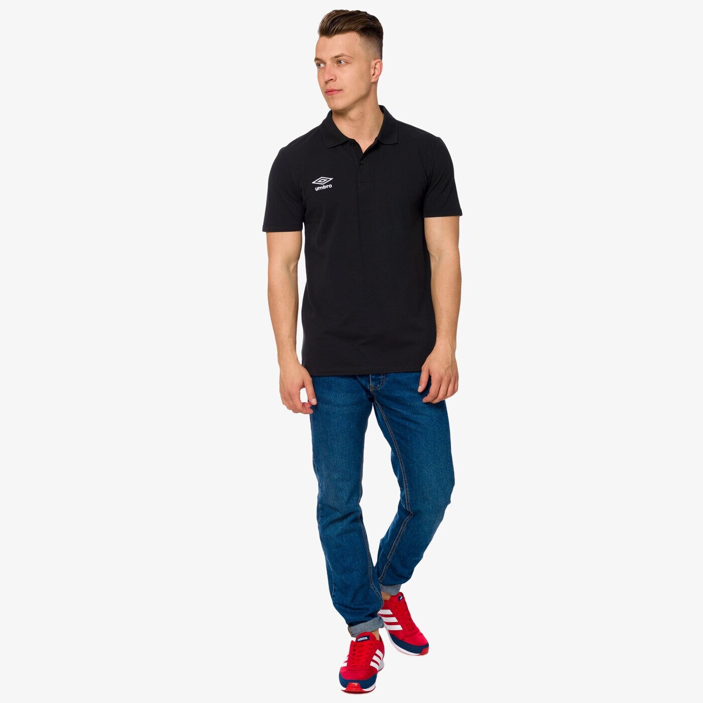 Koszulka polo męska UMBRO POLO PIQUE 64566u090 kolor czarny