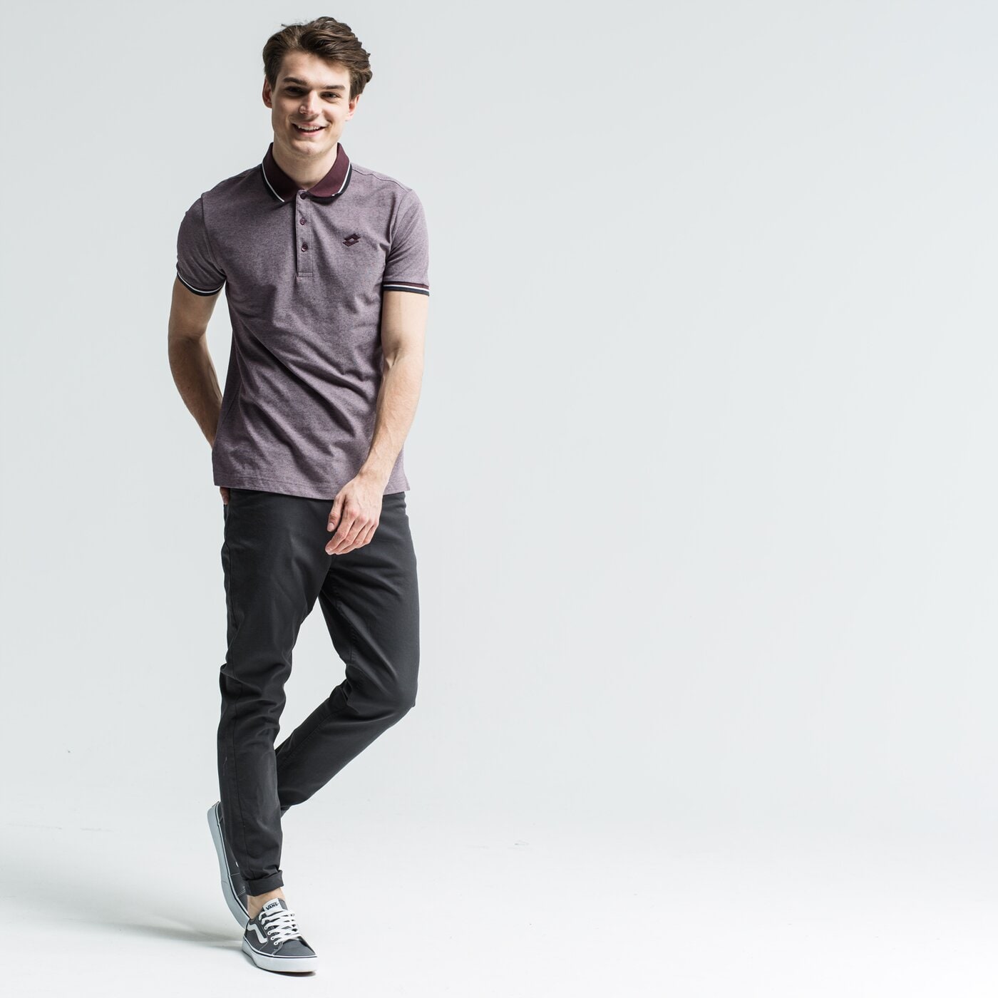 Koszulka polo męska LOTTO POLO L73 PLUS PQ l54615-1tm kolor fioletowy