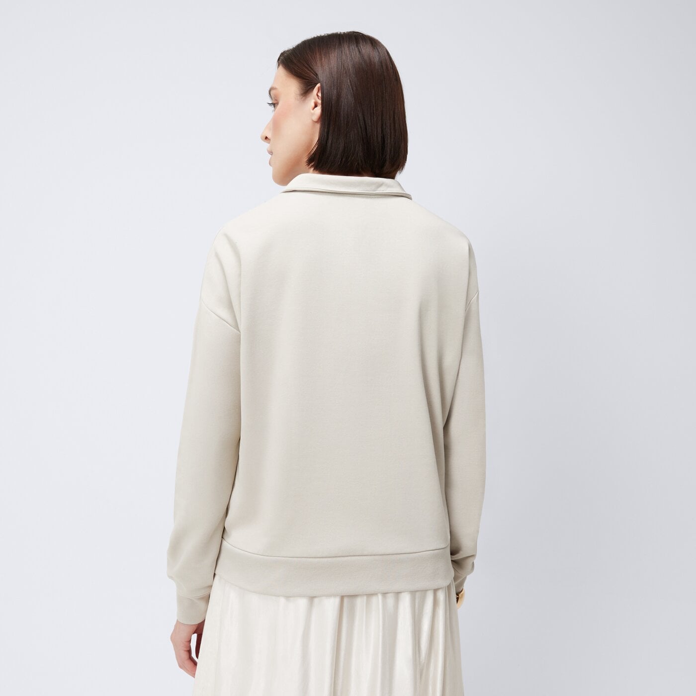 Bluza damska ADIDAS BLUZA W SL FT QZ jd9959 kolor beżowy