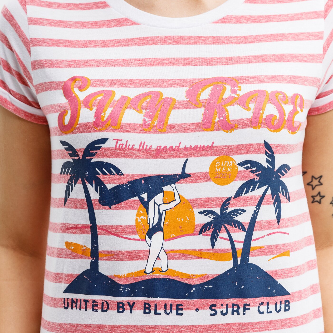 Koszulka damska UP8 T-SHIRT LUNA up121tsd21001 kolor różowy