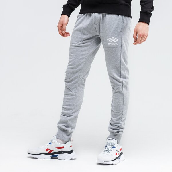 Spodnie dresowe męskie UMBRO SPODNIE SLIM FIT FLEECE 65677u-263 kolor szary