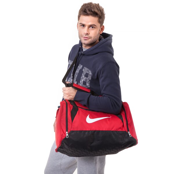 Torba sportowa damska NIKE TORBA BRASILIA 6 SMALL DUFFEL RED ba4831601 kolor czerwony