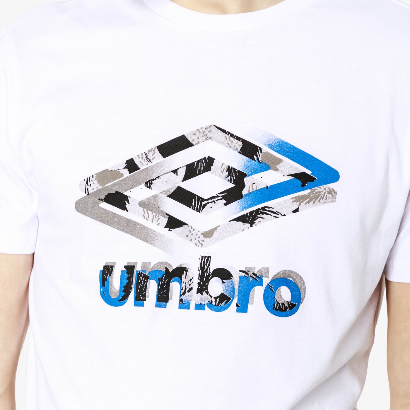 Koszulka męska UMBRO T-SHIRT SS ONERT ul19tsm28001 kolor biały