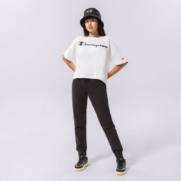 Spodnie dresowe damskie CHAMPION SPODNIE RIB CUFF PANTS 114898kk001 kolor czarny