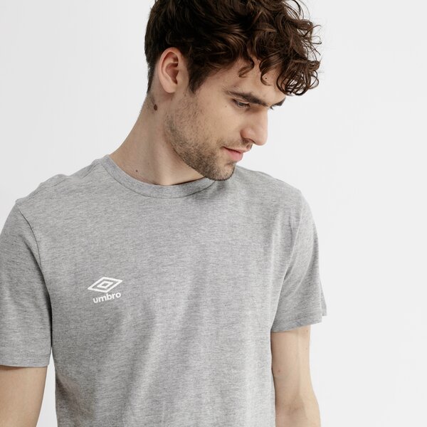 Koszulka męska UMBRO T-SHIRT SS FW SMALL LOGO COTTON 65353u-263 kolor szary