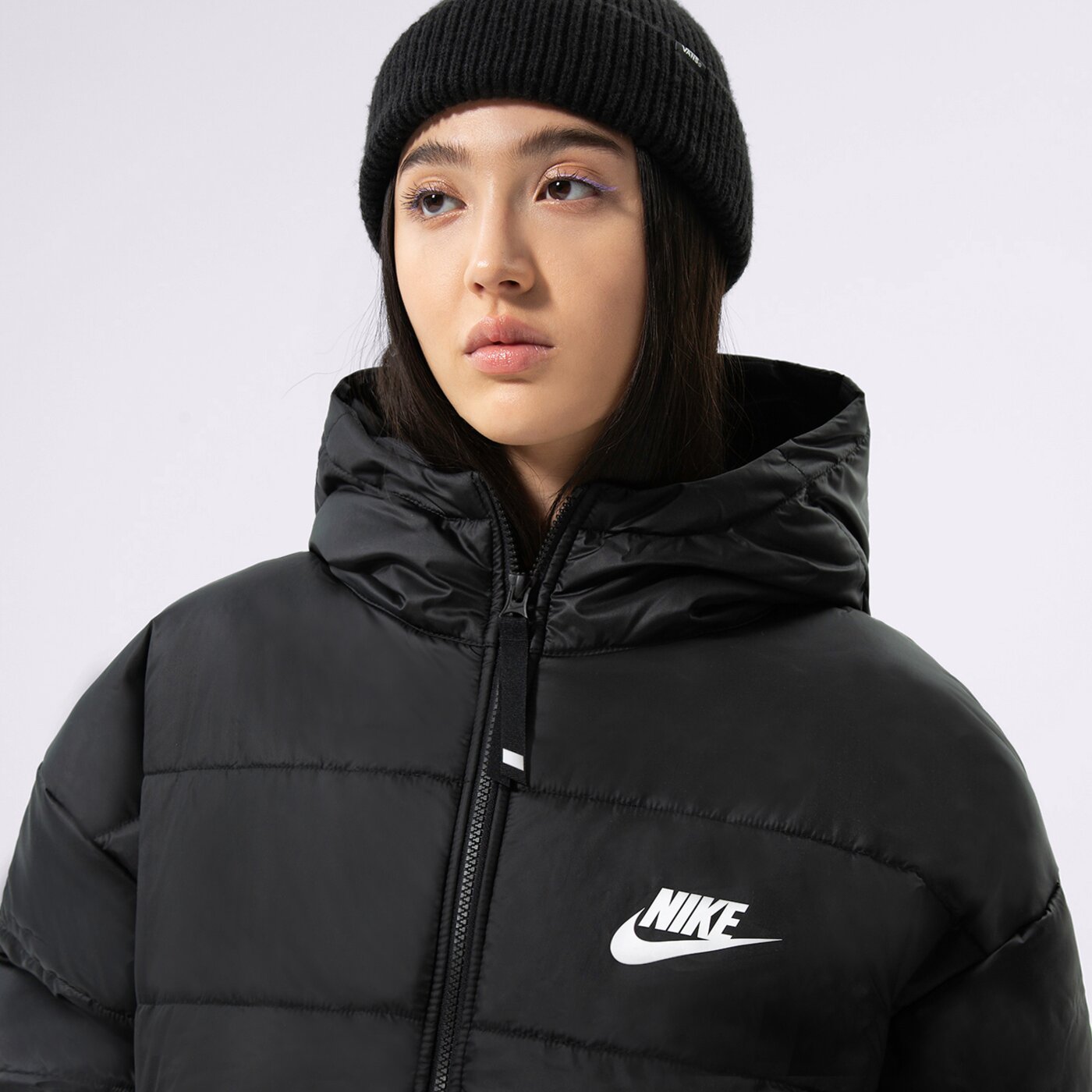 Kurtka zimowa damska NIKE SWOOSH PARKA JACKET dx1798-010 kolor czarny
