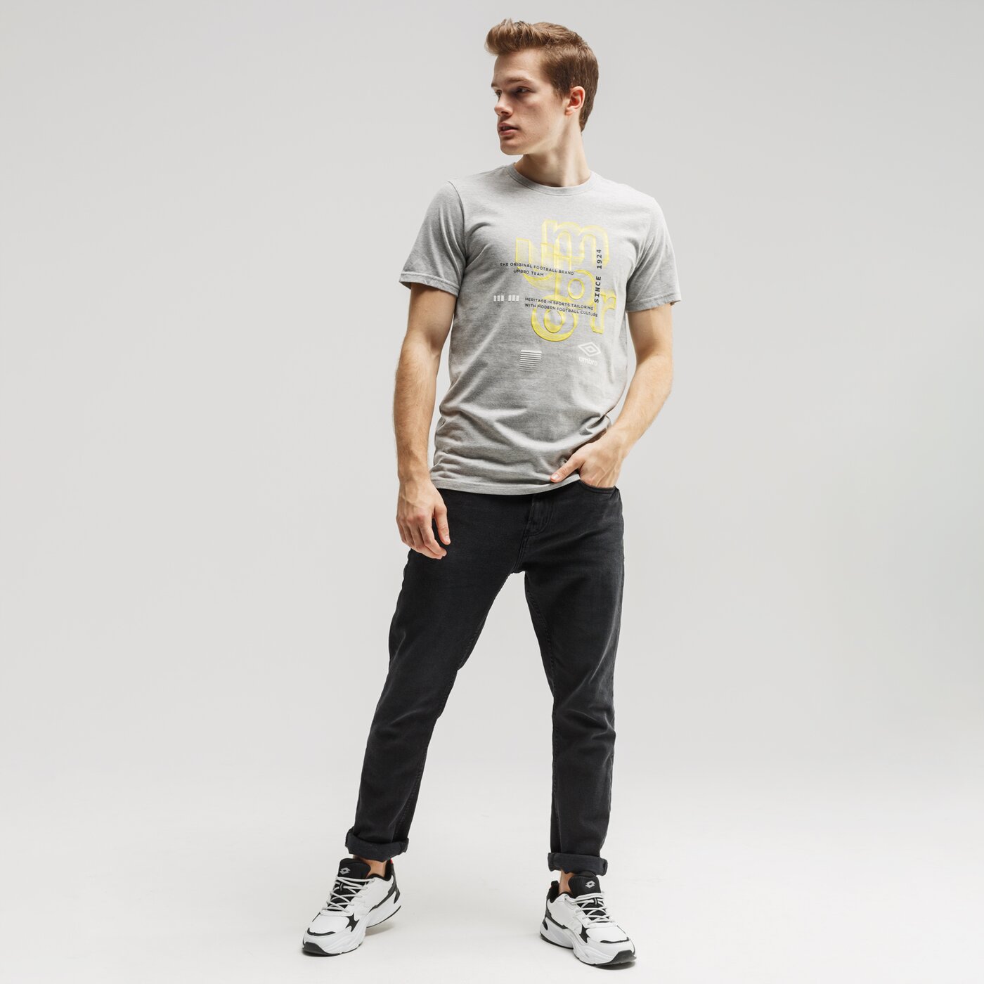 Koszulka męska UMBRO T-SHIRT SESH ul120tsm29002 kolor szary