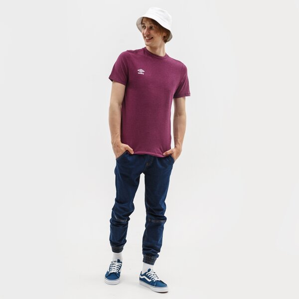 Koszulka męska UMBRO T-SHIRT FW SMALL LOGO COTTON 65353u-jw4 kolor fioletowy