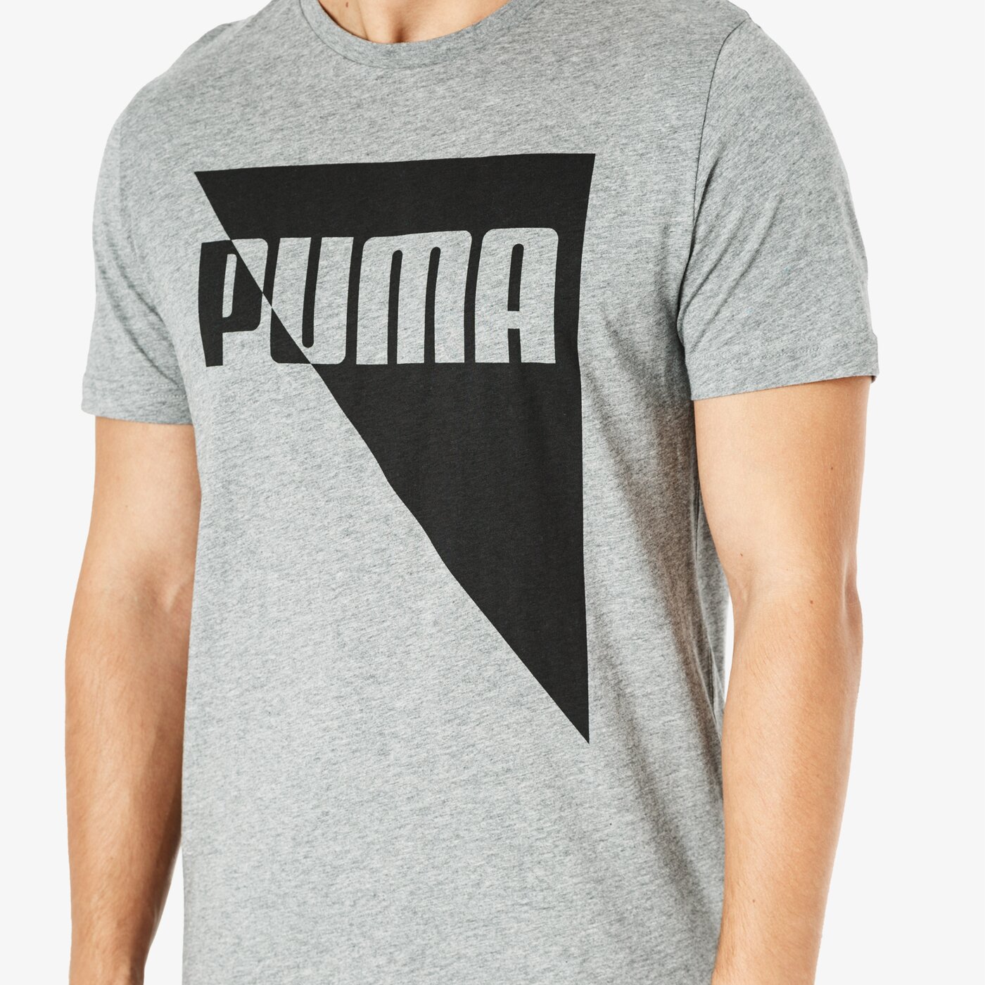 Koszulka męska PUMA T-SHIRT SS BRAND GRAPHIC 85154803 kolor szary