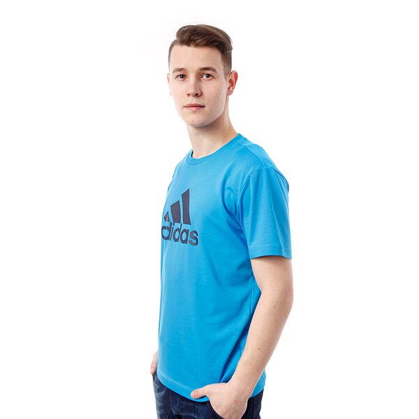 Koszulka męska ADIDAS T-SHIRT AESS LOGO TEE f49225 kolor niebieski