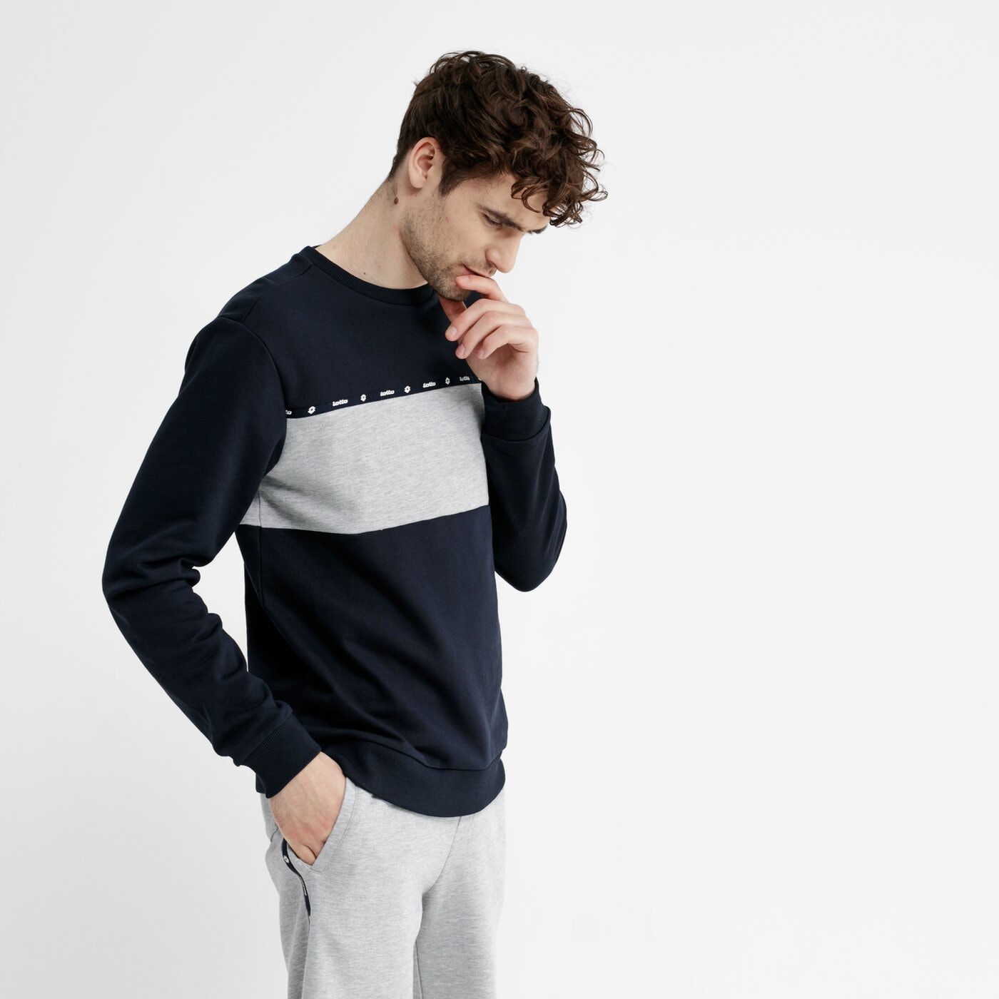 Bluza męska LOTTO BLUZA FIUGGI lo19blm15001 kolor granatowy