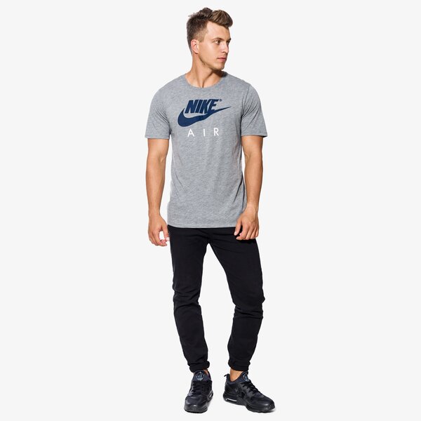 Koszulka męska NIKE T-SHIRT SS M NSW TEE TB AIR HD LOGO 847511092 kolor szary