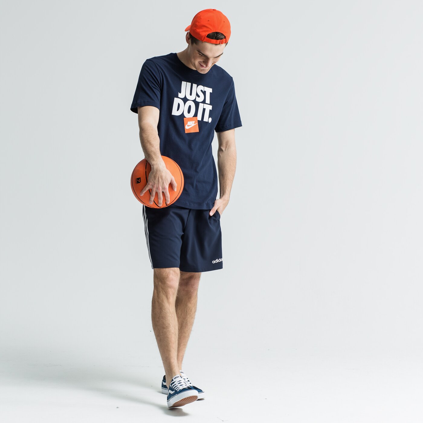 Koszulka męska NIKE T-SHIRT SS M NSW TEE HBR 3 ar5002-451 kolor granatowy