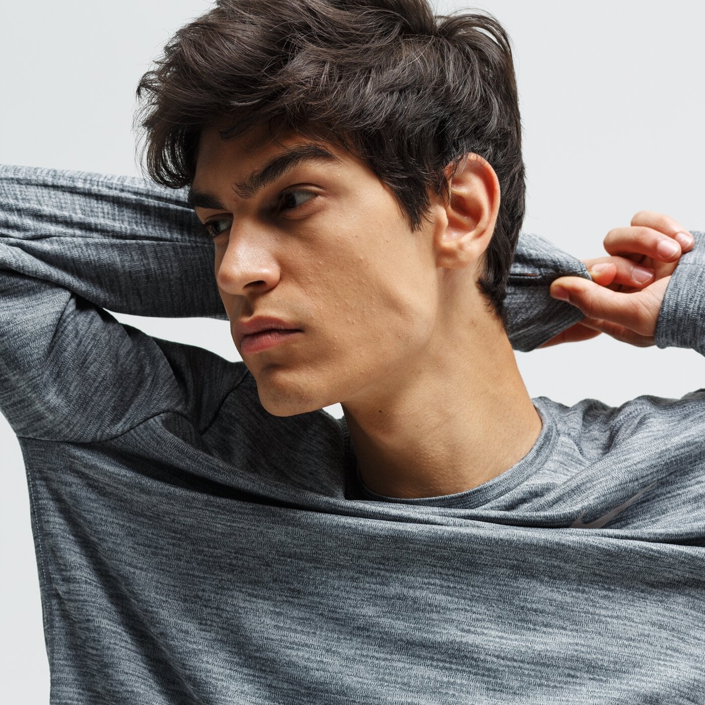 Bluza męska NIKE T-SHIRT LS M NK PACER CREW bv4753-068 kolor szary