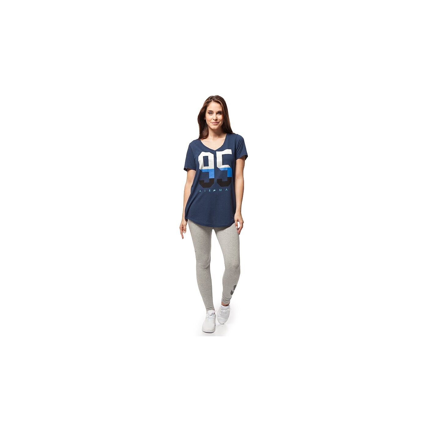 Spodnie dresowe damskie NIKE SPODNIE EXT LEG-A-SEE LOGO WERE 724708063 kolor szary