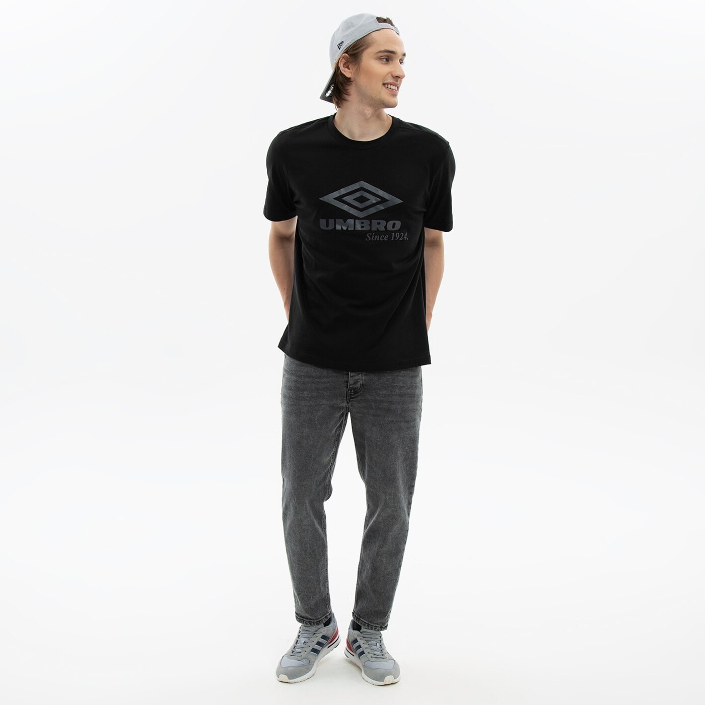 Koszulka męska UMBRO T-SHIRT LARGE LOGO 66117u-060 kolor czarny