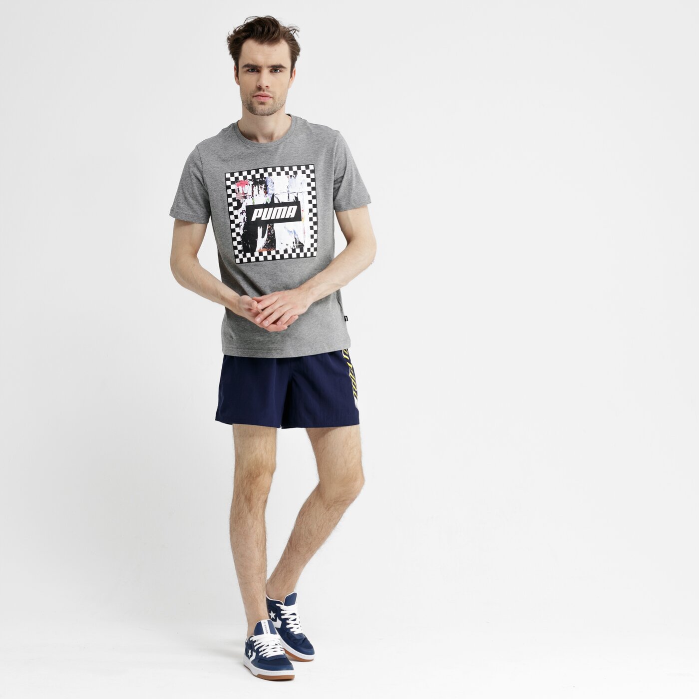 Spodenki męskie PUMA SZORTY ESS+ SUMMER 84372706 kolor granatowy