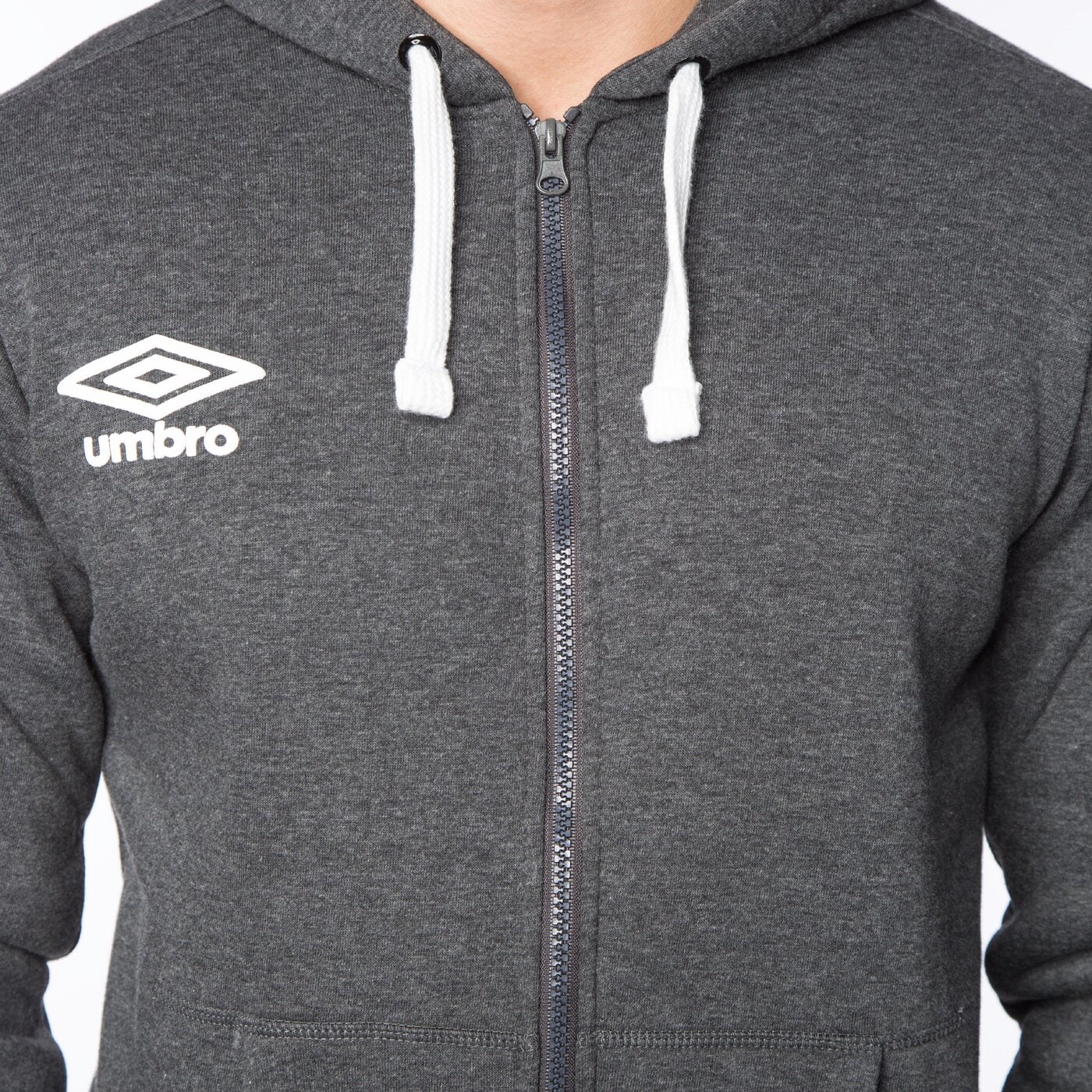 Bluza męska UMBRO BLUZA HOODED F/Z 64096unwc kolor szary