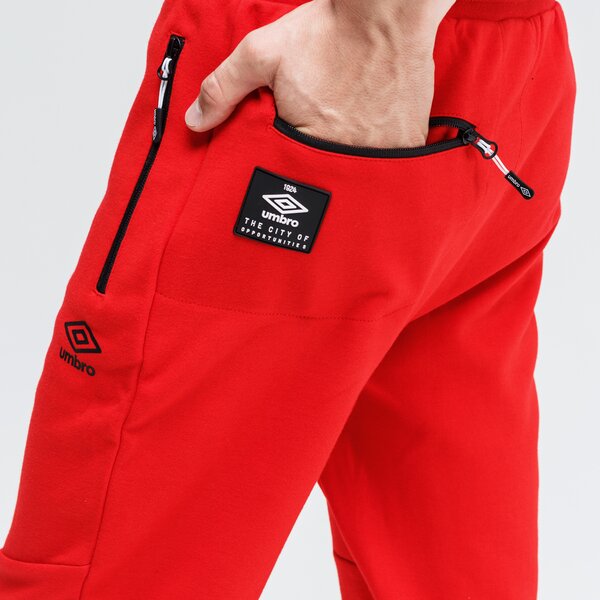 Spodnie dresowe męskie UMBRO SPODNIE ANDY ul320spm06002 kolor czerwony