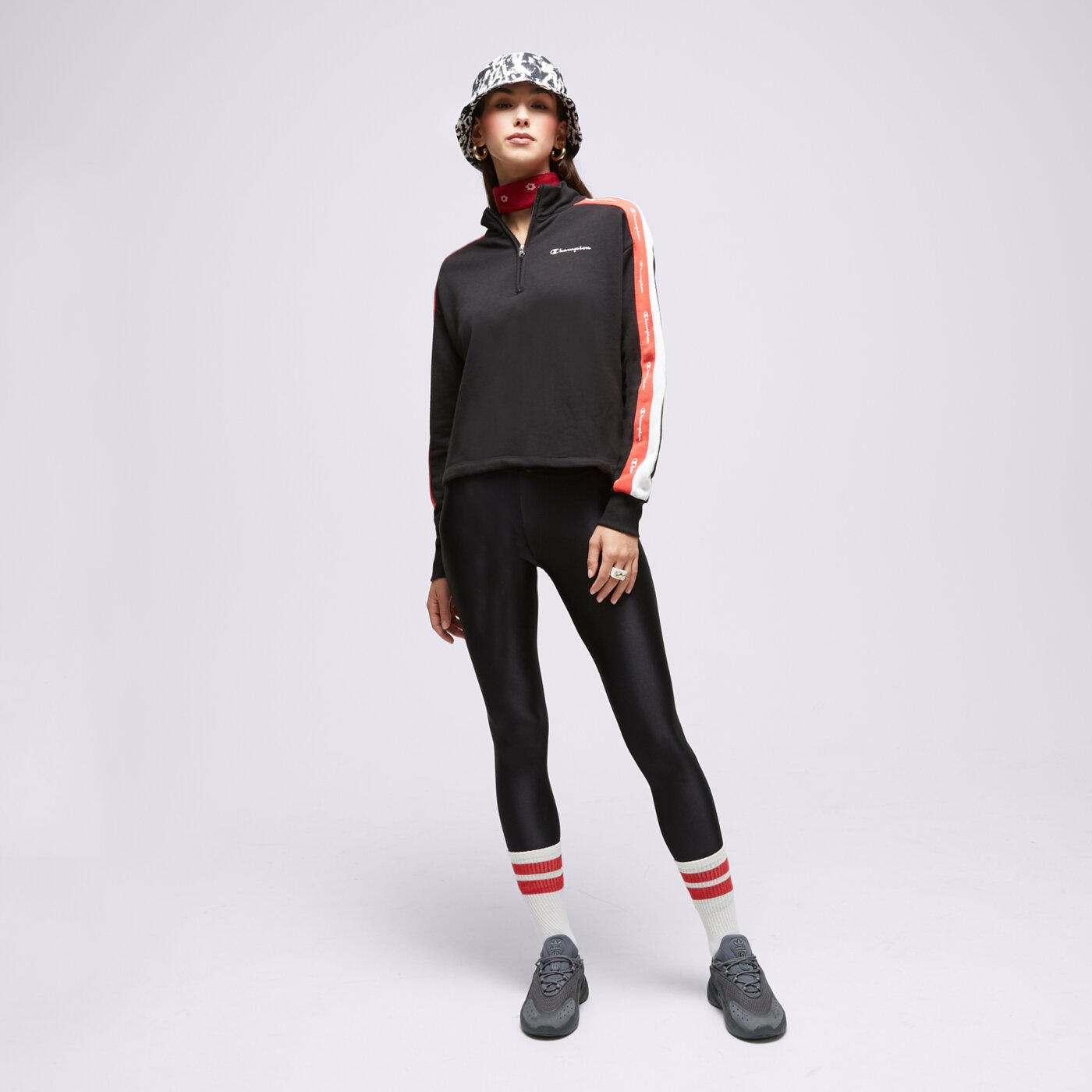 Bluza damska CHAMPION BLUZA ROZPINANA HALF ZIP SWEATSHIRT 116224kk001 kolor czarny