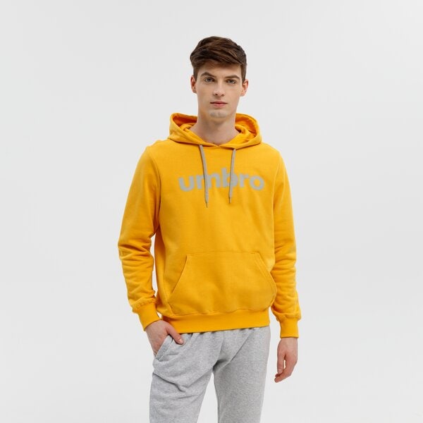 Bluza męska UMBRO BLUZA Z KAPTUREM FW LINEAR LOGO GRAPHIC 66069u-2wb kolor żółty