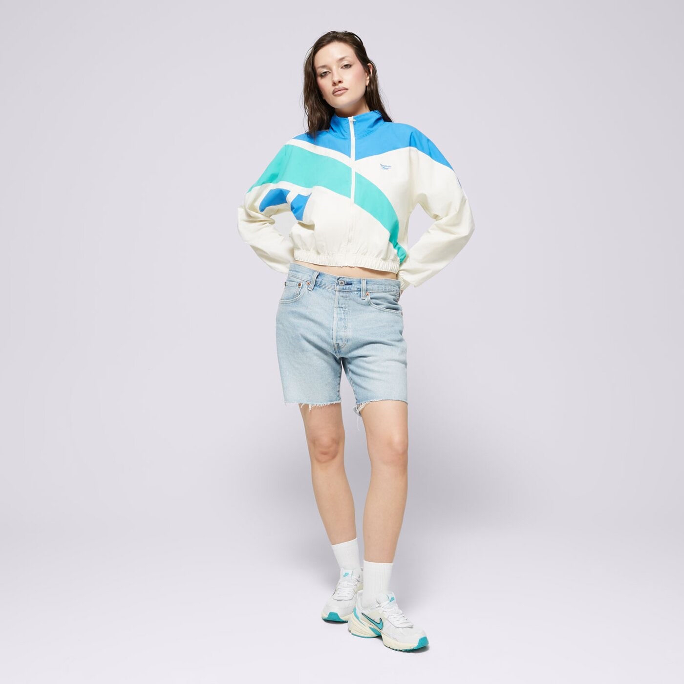 Kurtka przejściowa damska REEBOK KURTKA CL FR TRACK TOP 100206055 kolor biały