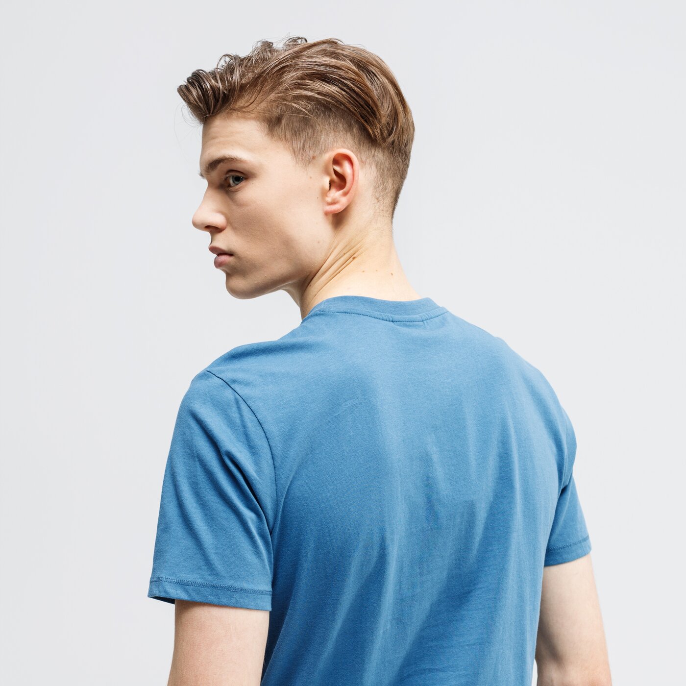 Koszulka męska UMBRO T-SHIRT FW LARGE LOGO COTTON 65352u-huj kolor niebieski